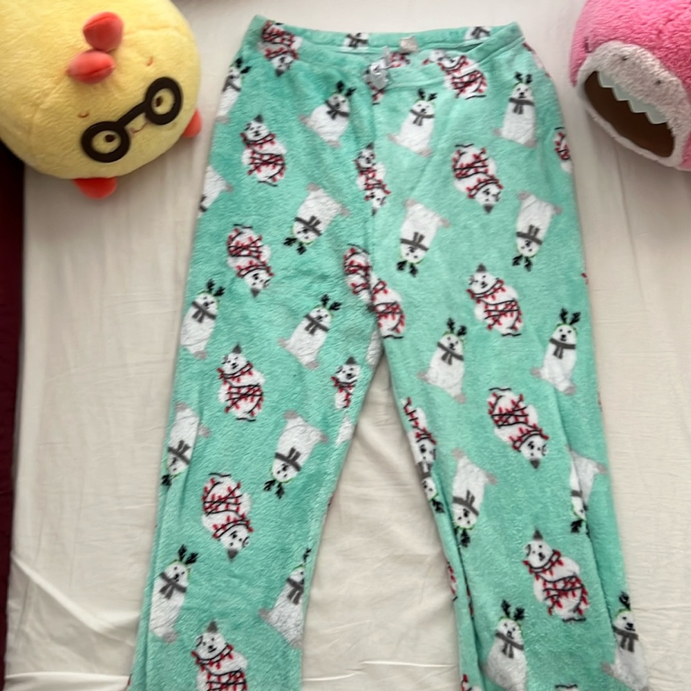 size large winter pajamas, fuzzy and comfortable, worn once and washed